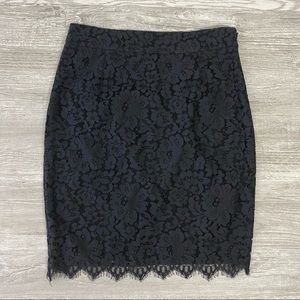 Wells Grace Black Lace Lined Skirt